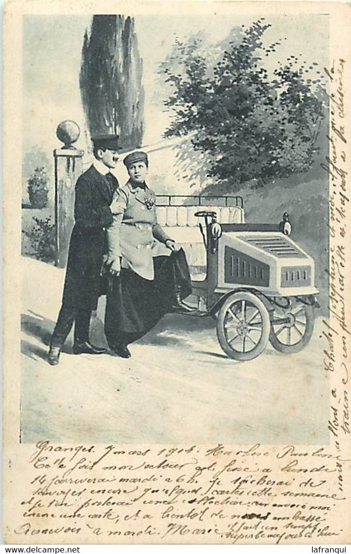 Pays Div- Ref Y471- Suisse - Couple Et Voiture Automobile - Envoi De Granges - - Granges