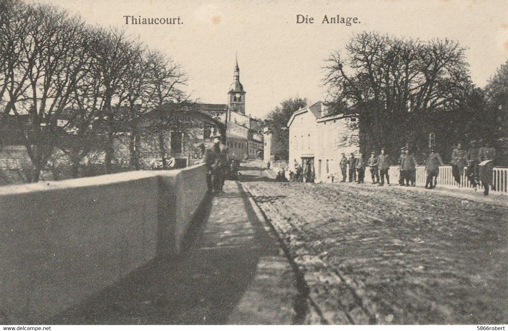 CARTE POSTALE ORIGINALE ANCIENNE THIAUCOURT (DIE ANLAGE) OCCUPATION ALLEMANDE GUERRE 1914 ANIMEE MEURTHE ET MOSELLE (54) - Jarny