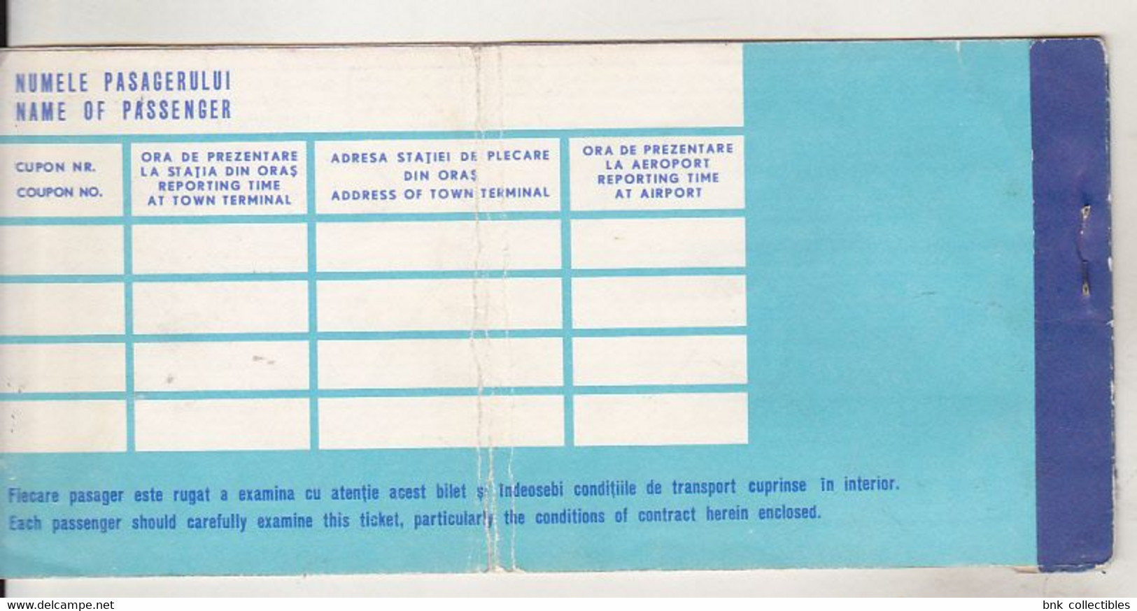 Romania Old Envelope For Ticket - TAROM Romanian Air Transport - 1977 - Europe