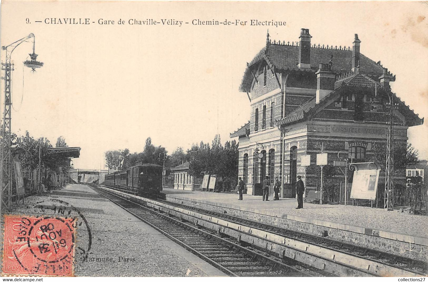 92-CHAVILLE- GARE DE CHAVILLE-VELIZY- CHEMIN DE FER ELECTRIQUE - Chaville