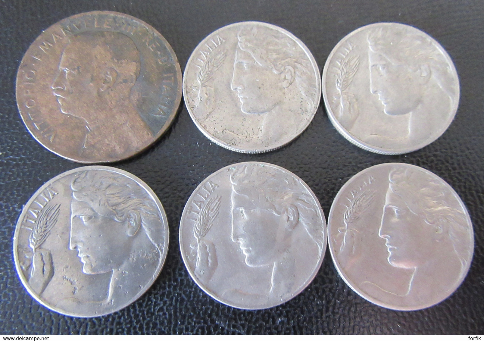 Italie / Italia - 6 Monnaies Entre 1909 Et 1922 : 5 Centesimi 1909 Et 20 Centesimi 1910, 1911, 1913, 1914, 1922 - Collections