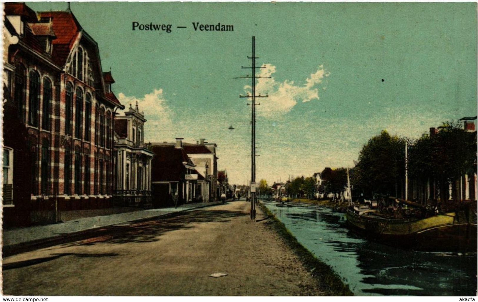 CPA AK VEENDAM Postweg NETHERLANDS (604121) - Veendam