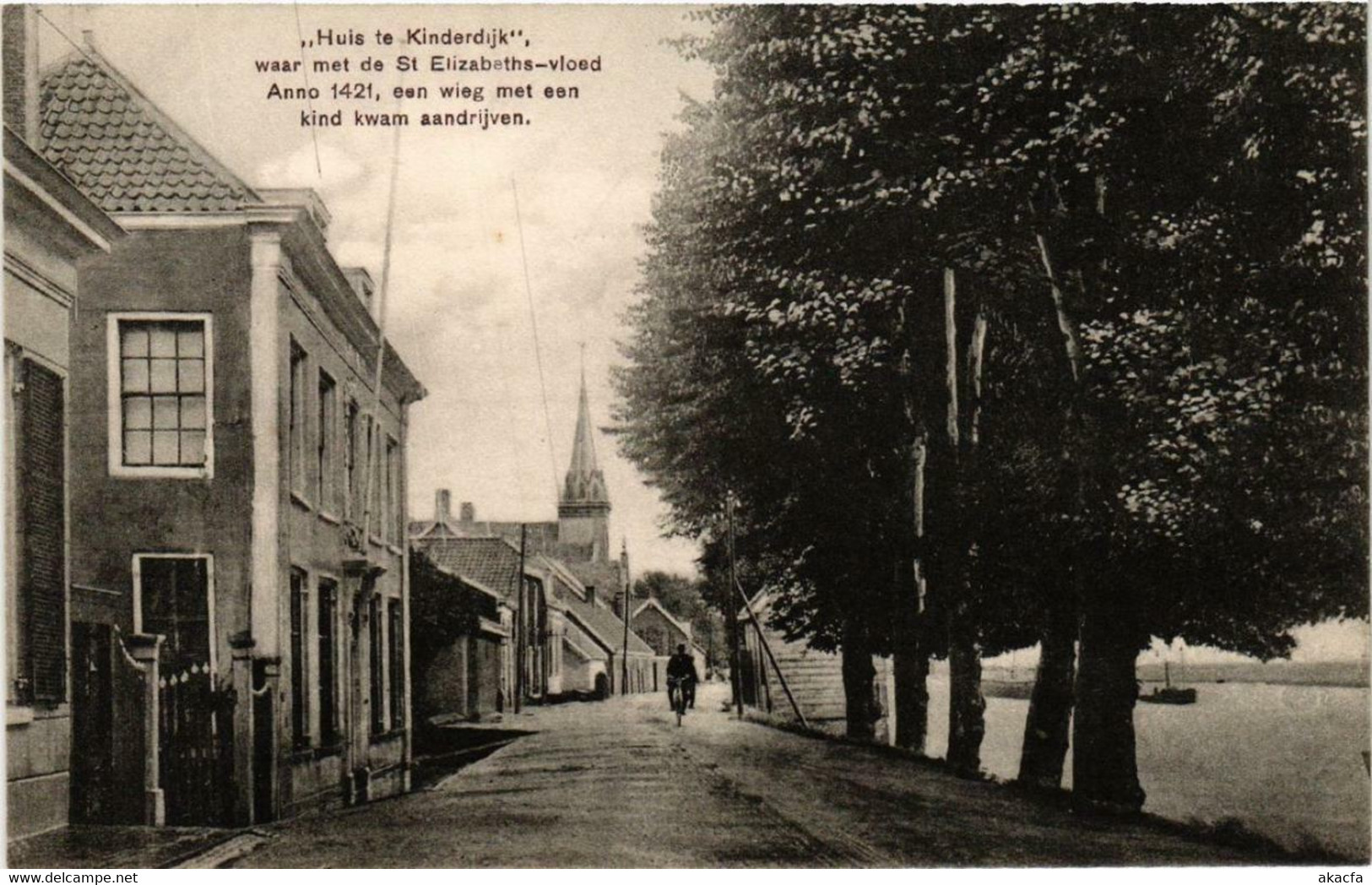 CPA AK Huis Te KINDERDIJK Waar Met De St Elizabeths-vloed NETHERLANDS (601942) - Kinderdijk