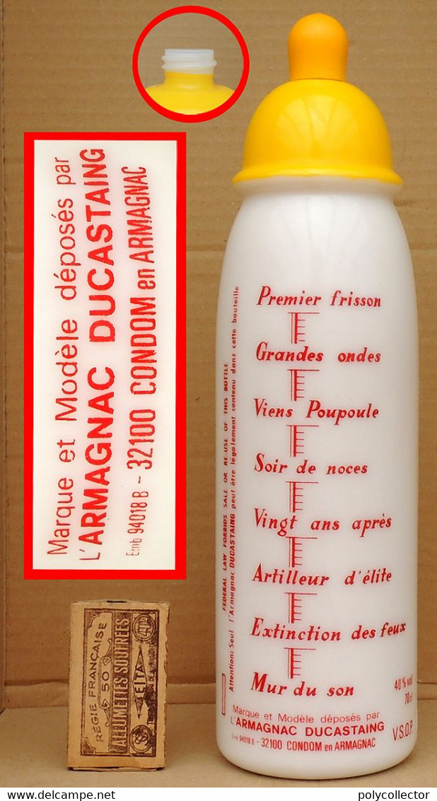 Armagnac DUCASTAING à Condom - Ancienne Bouteille Vide Humoristique En Forme De BIBERON - Spiritueux