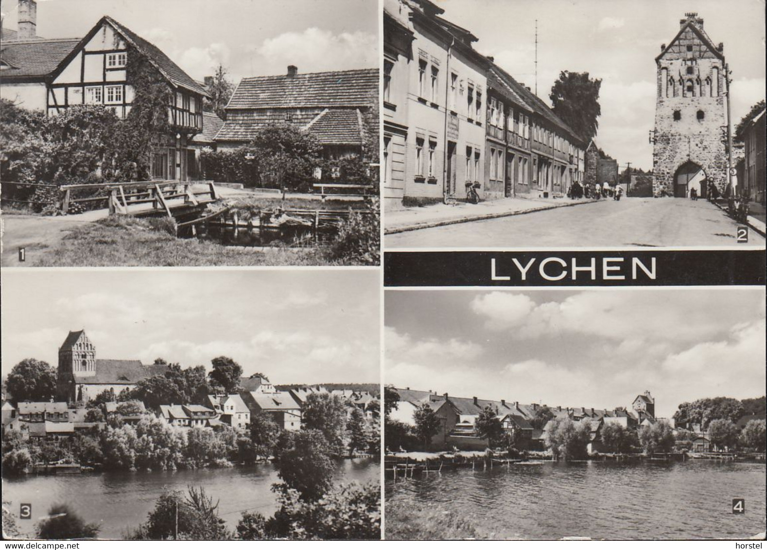 D-17279 Lychen - Alte Ansichten - Malerwinkel - Stargarder Tor - Ortsansicht - Oberpfuhlsee - Nice Stamp - Lychen