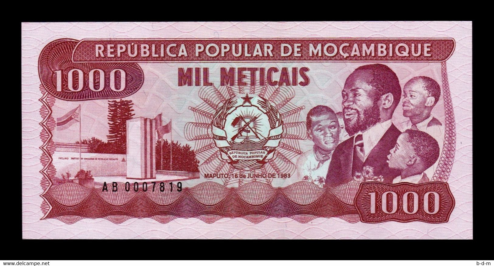 Mozambique 1000 Meticais 1983 Pick 132a SC UNC - Mozambique
