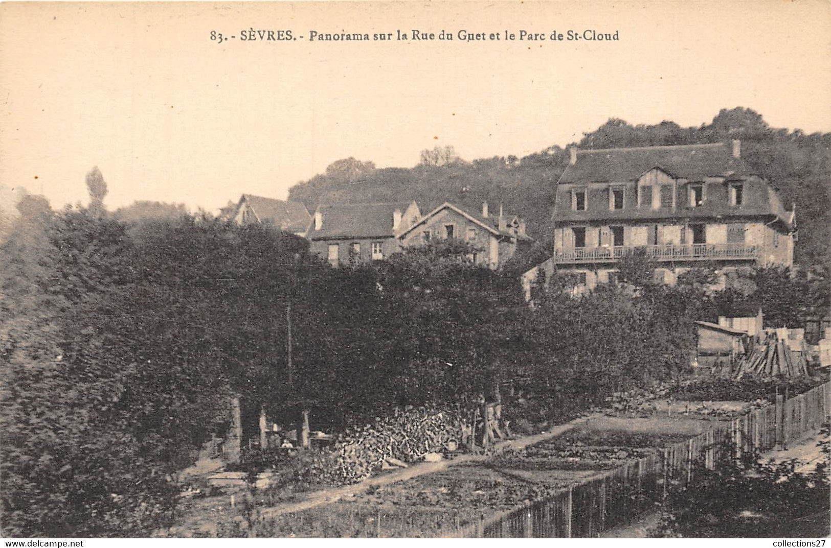 92-SEVRES-PANORAMA SUR LA RUE DU GUET ET LE PARC ST-CLOUD - Sevres