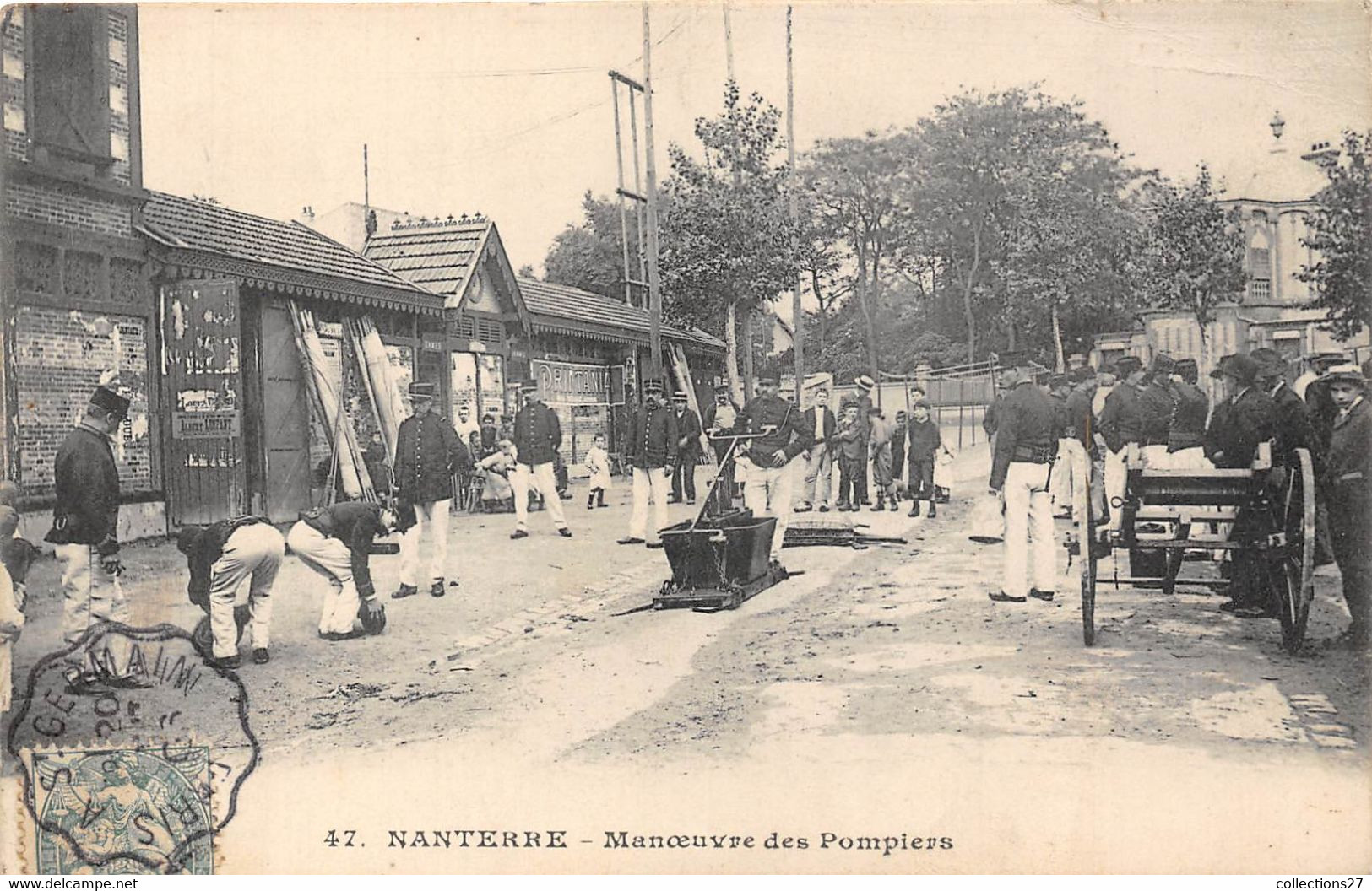 92-NANTERRE-MANOEUVRE DES POMPIERS - Nanterre