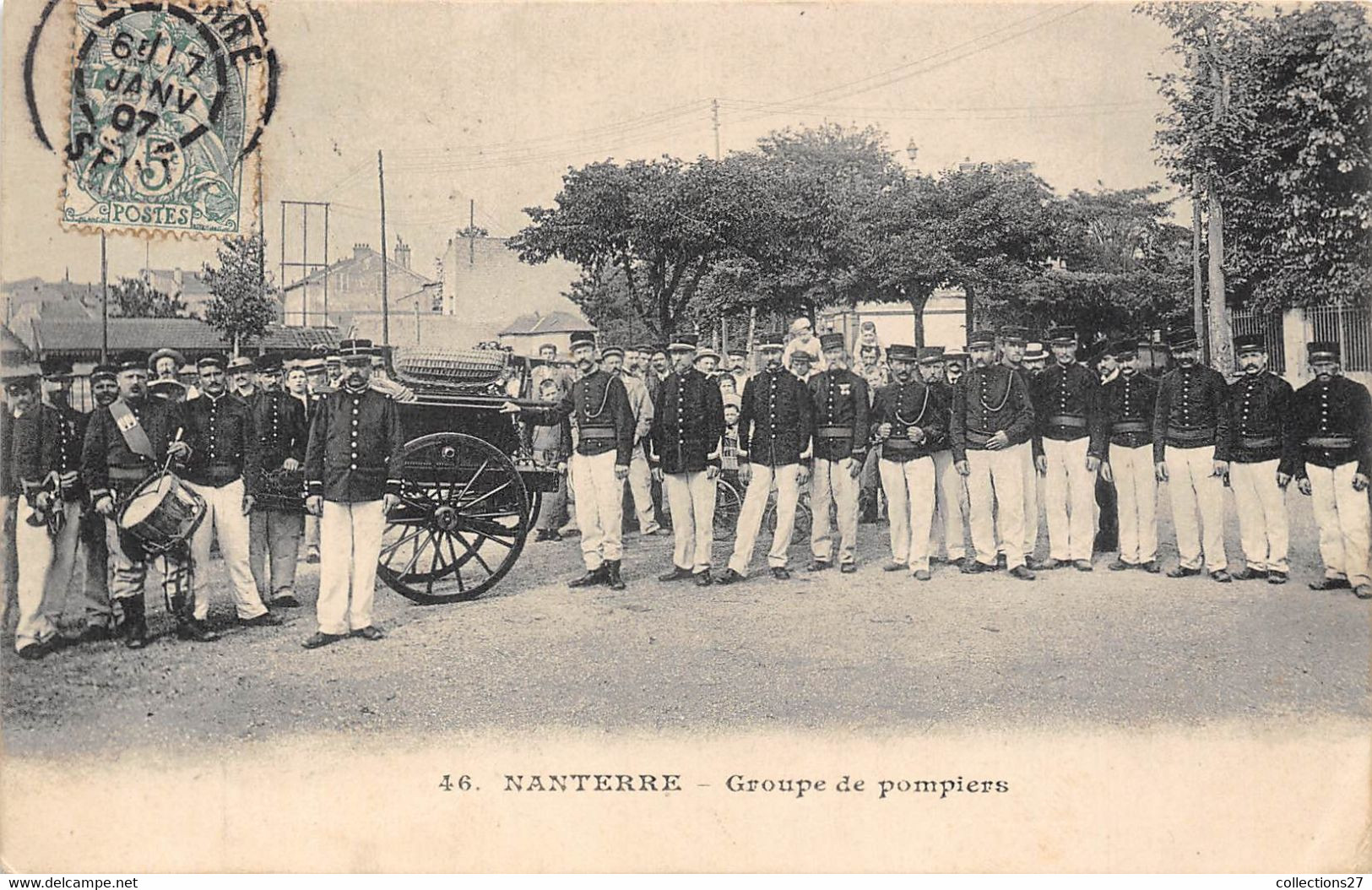 92-NANTERRE-GROUPE DE POMPIERS - Nanterre