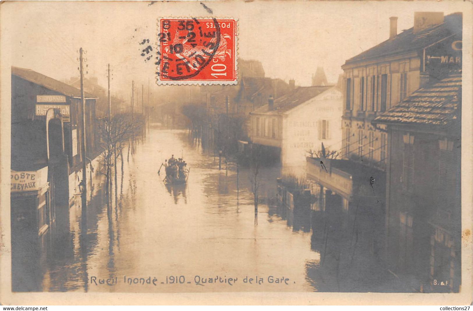 92-NANTERRE-INONDATION 1910, QUARTIER DE LA GARE - Nanterre