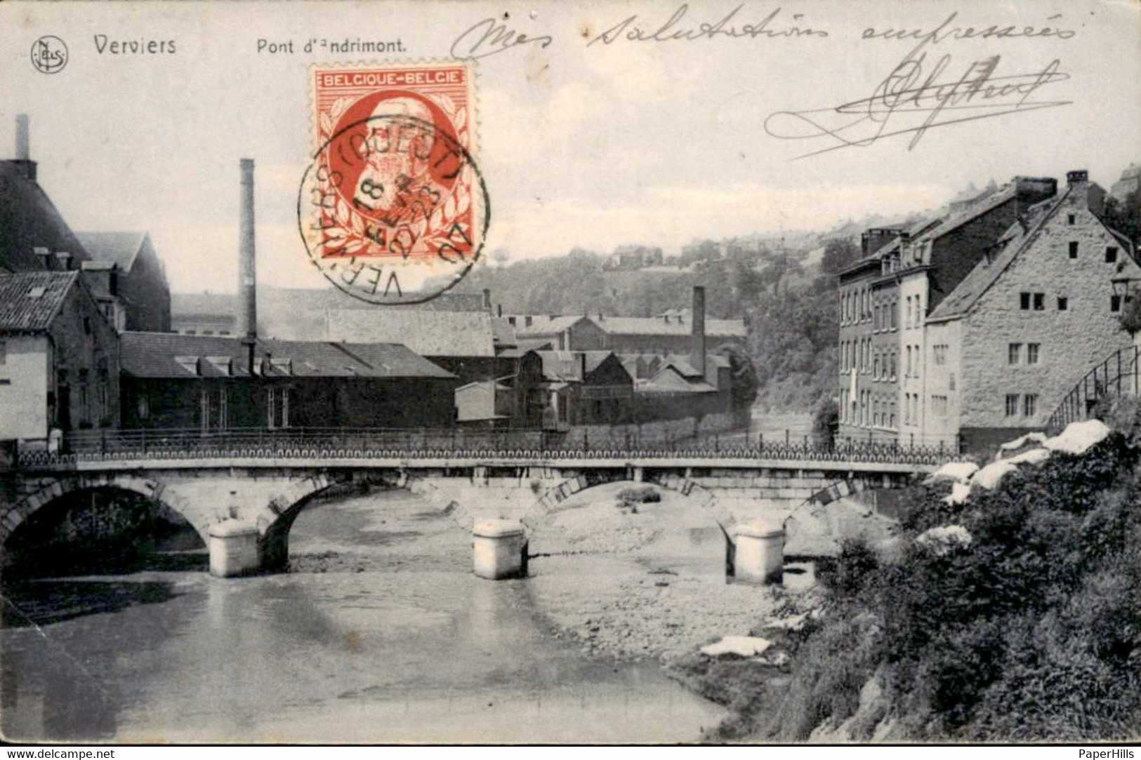 België - Verviers - Pont D 2 Ndrimont - 1907 - Other & Unclassified