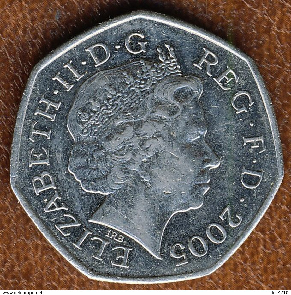 Great Britain United Kingdom 50 Pence 2005, First English Dictionary, KM#1050, XF - 50 Pence