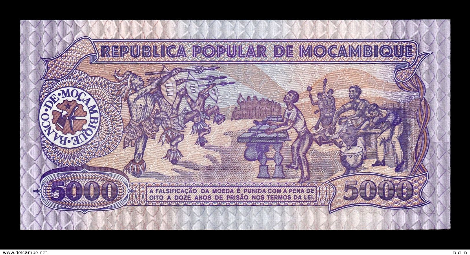 Mozambique 5000 Meticais 1989 Pick 133b Serie DA SC UNC - Mozambique