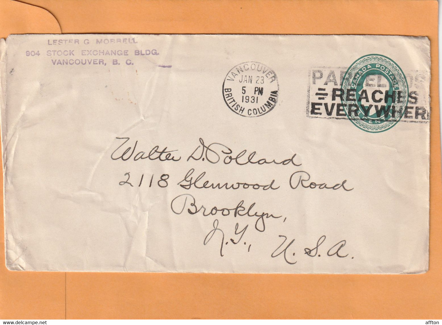 Canada Old Cover Mailed - Other & Unclassified