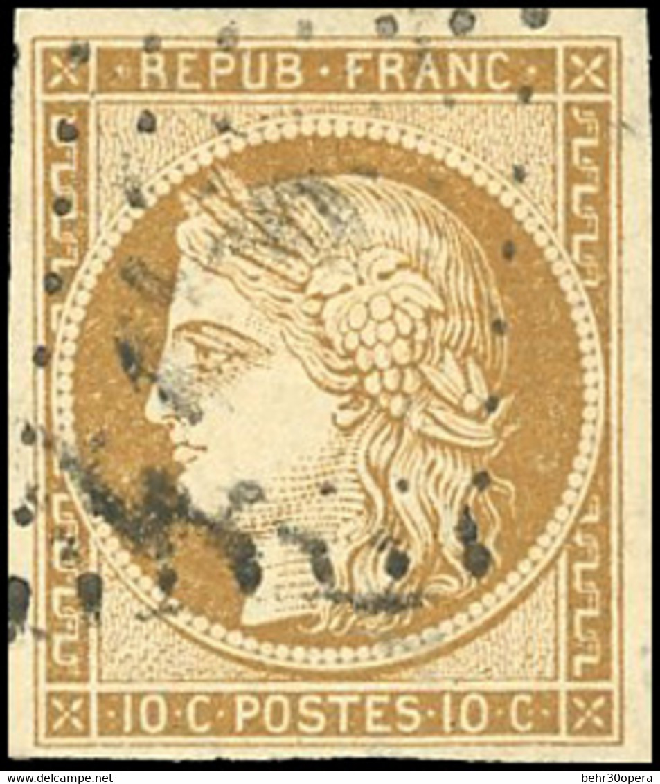 O 10c. Bistre-jaune. Obl. Légère. TB. - 1849-1850 Ceres