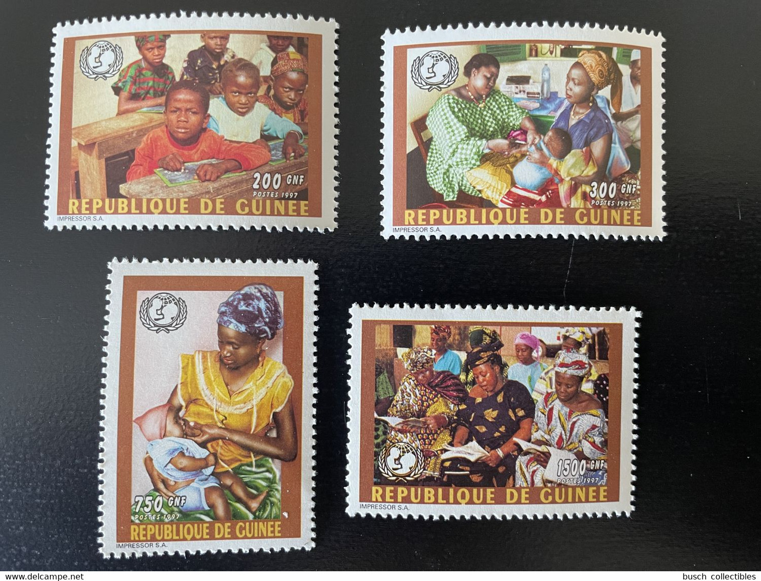 Guinée Guinea 1997 Mi. A-D1708 50 Years Jahre Ans UNICEF Enfant Children Enfance Childhood Kinder RARE !! - Andere & Zonder Classificatie