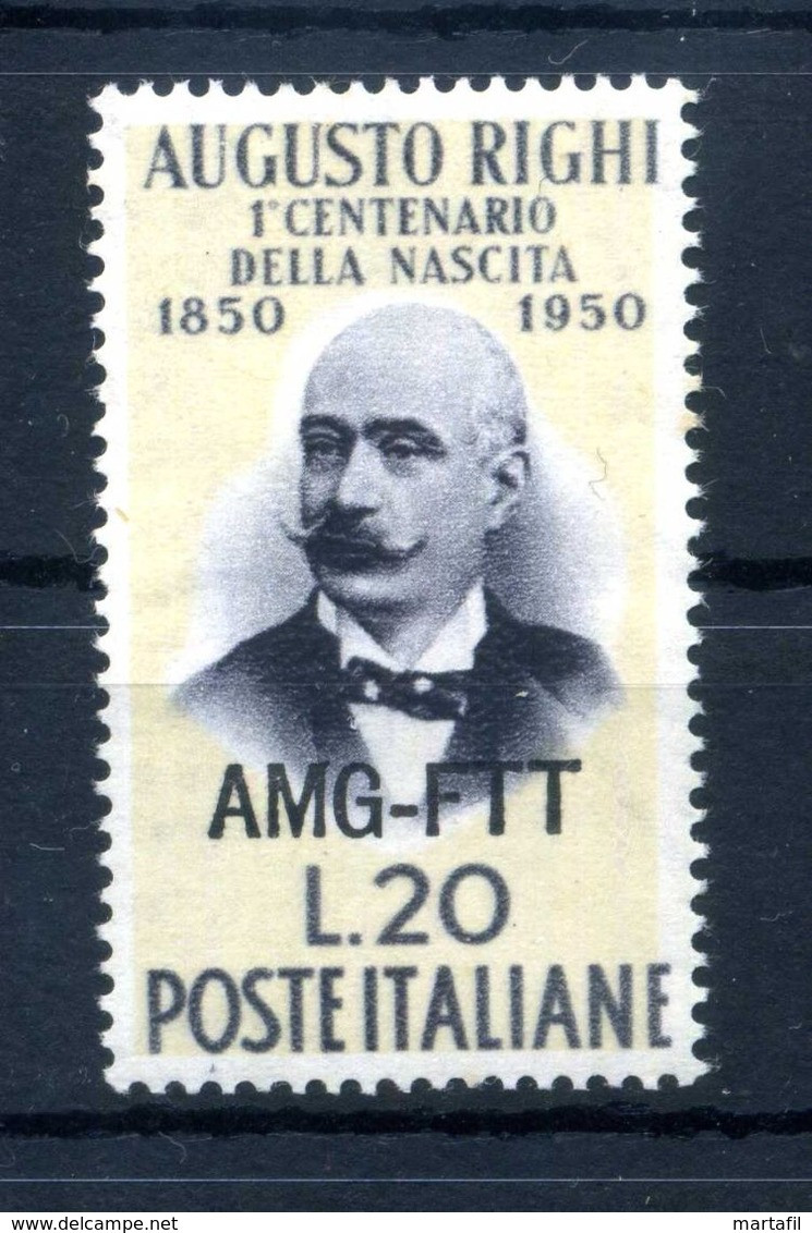 1950 Trieste A AMG-FTT SERIE COMPLETA MNH ** N.88 Augusto Righi - Ongebruikt