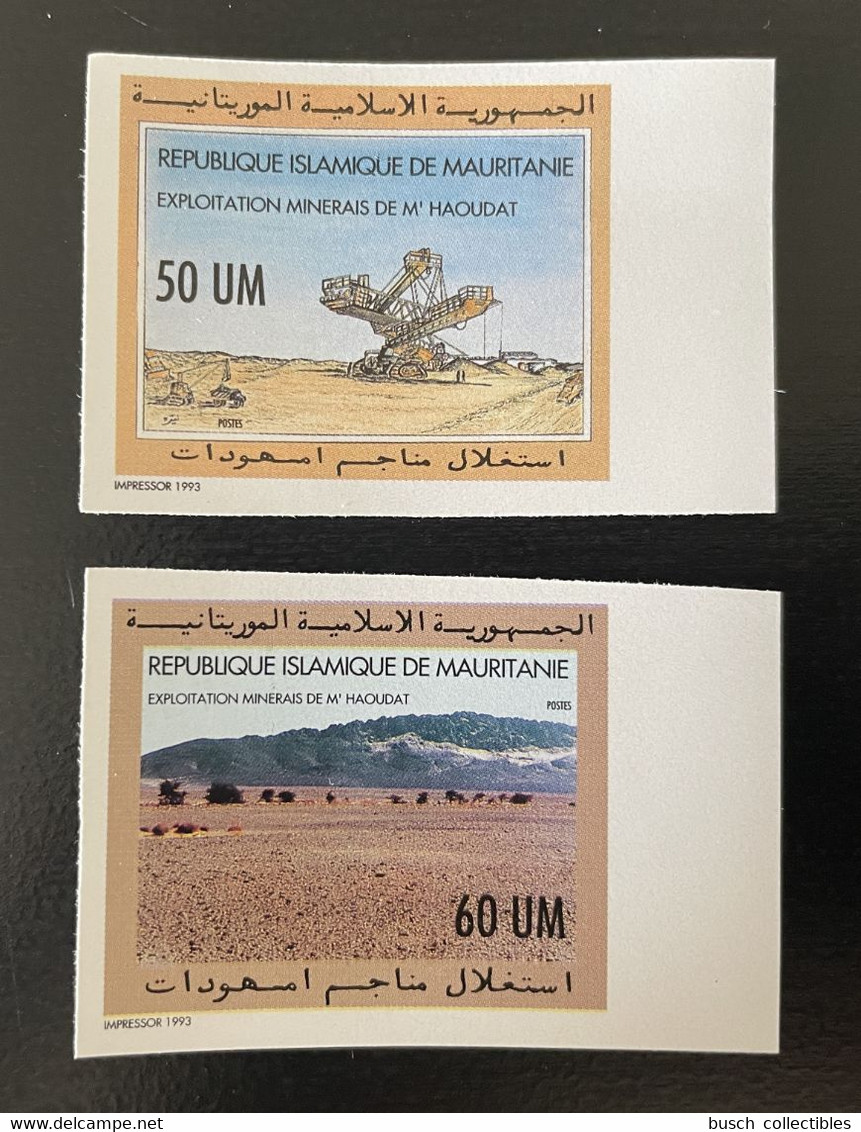 Mauritanie Mauretanien Mauritania 1993 ND IMPERF Mi. 1010 - 1011 Exploitation Minerais M'Haoudat 2 Val. ** - Mauretanien (1960-...)