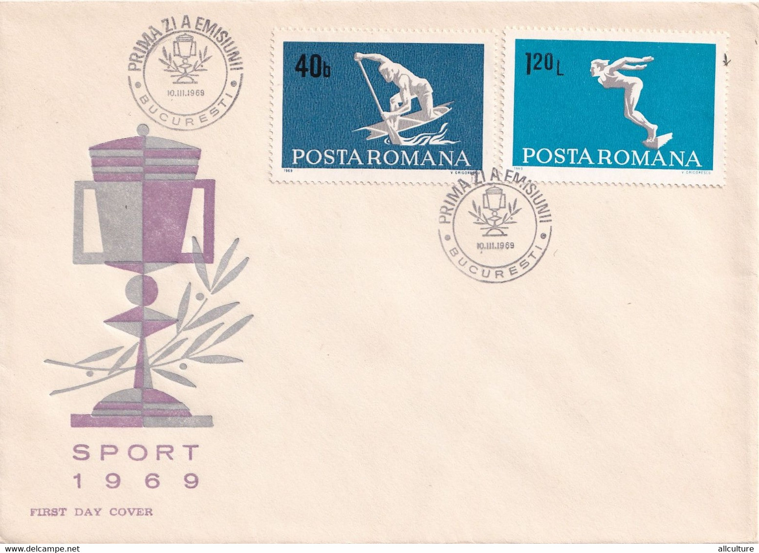 A2914 - Sport 1969, Prima Zi De Emisiune Bucuresti 1969, Romania 3 Covers FDC - FDC