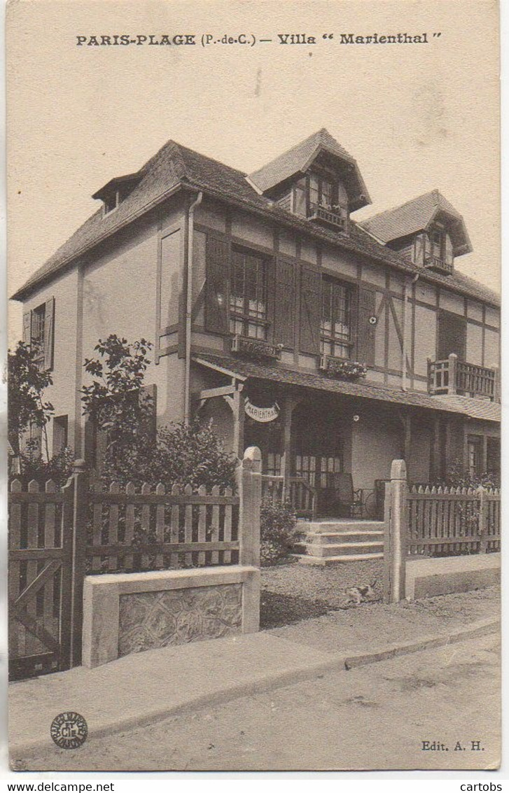 62 LE TOUQUET- PARIS-PLAGE  Villa " Marienthal" - Le Touquet