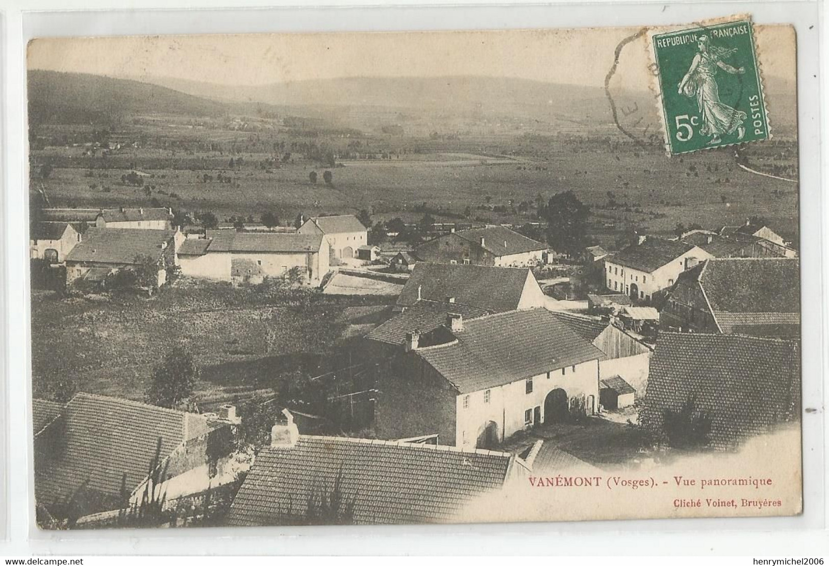 88 Vosges Vanémont Vue Panoramique 1908 Ed Cliché Voinet A Bruyères - Sonstige & Ohne Zuordnung