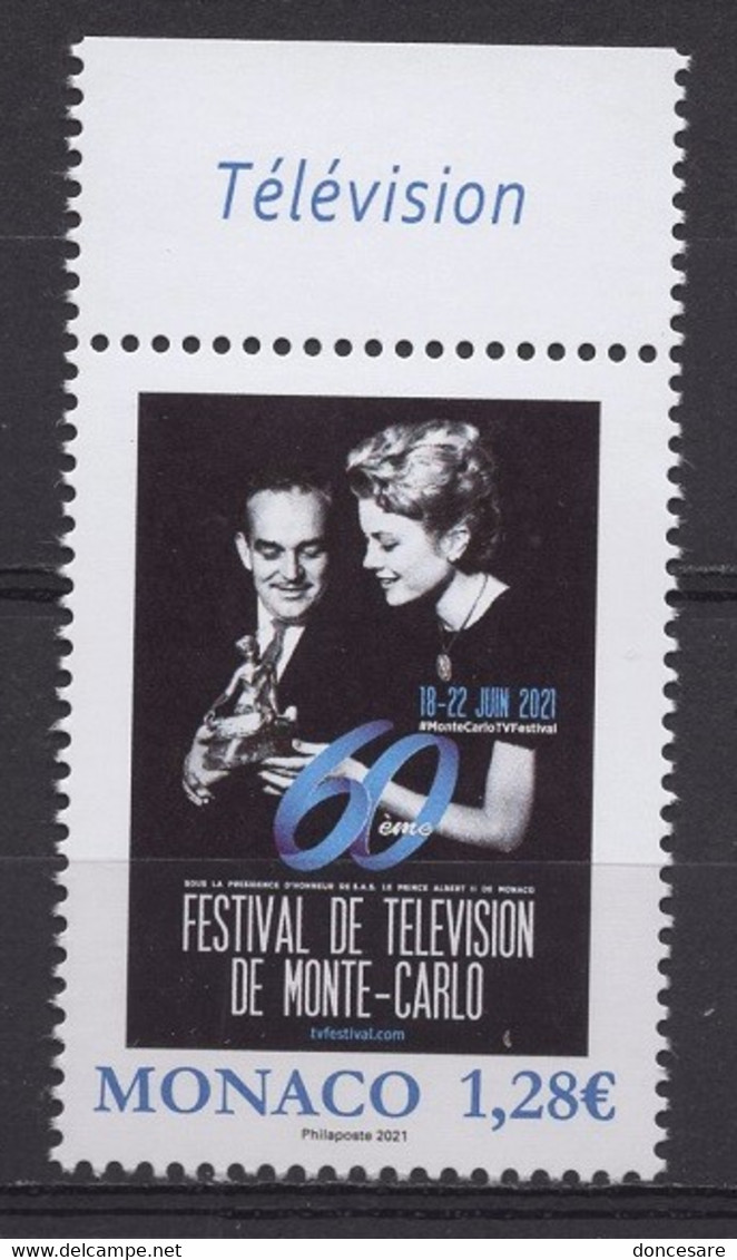 MONACO 2021 - 60E FESTIVAL DE TELEVISION - Y.T. N° 3276 /   NEUF ** - Unused Stamps