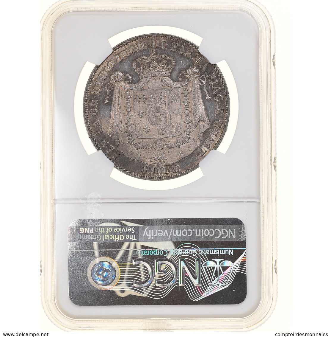 Monnaie, États Italiens, PARMA, Maria Luigia, 5 Lire, 1815, Parma, NGC, UNC - Napoleonic