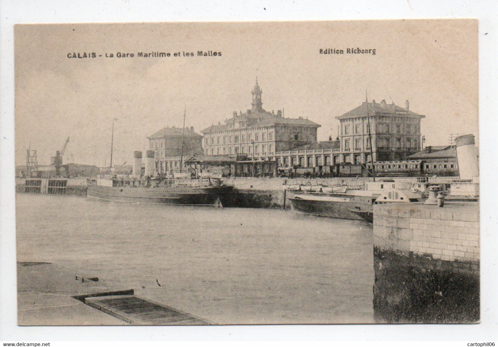 - CPA CALAIS (62) - La Gare Maritime Et Les Malles - Edition Ricbourg - - Calais