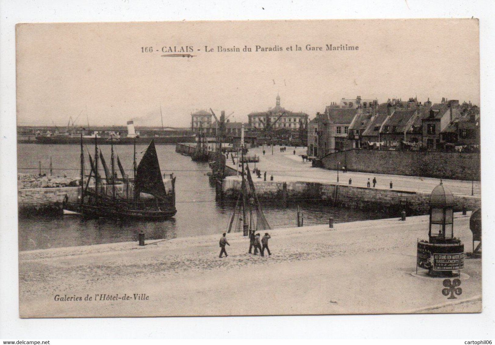 - CPA CALAIS (62) - Le Bassin Du Paradis Et La Gare Maritime - Edition Tesson (MTIL) 166 - - Calais
