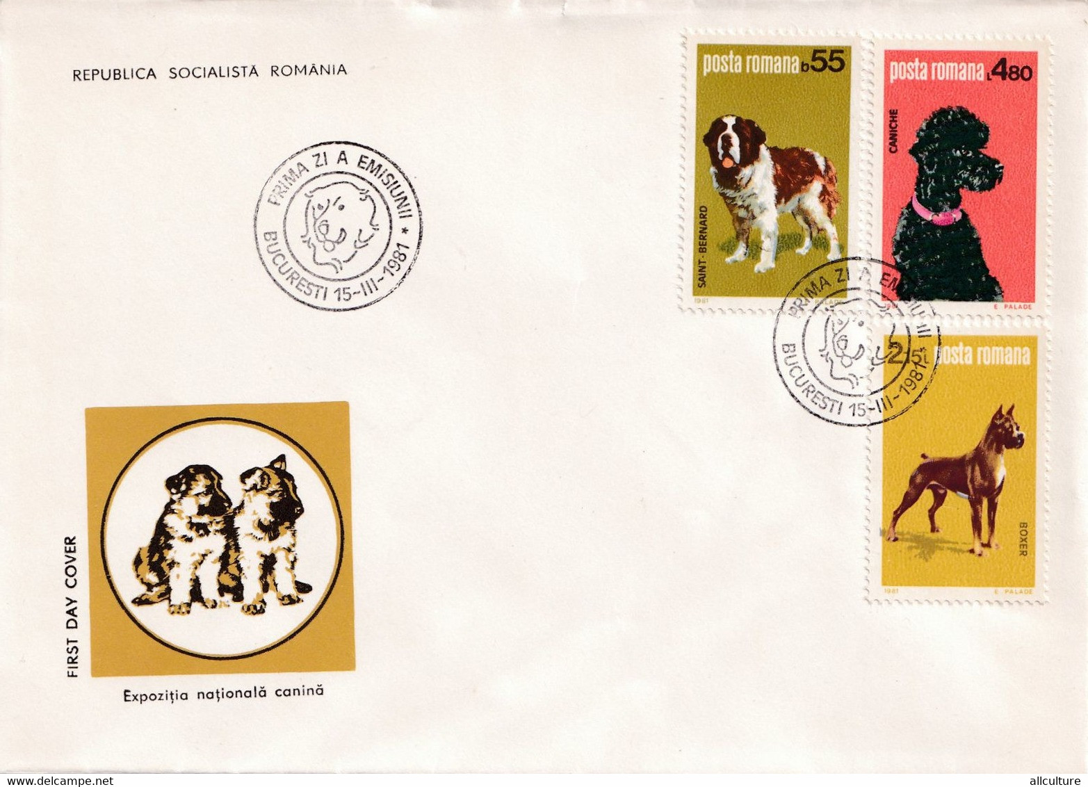 A2952 - EXPOZITIA NATIONALA DE CAINI, Bucuresti 1981, Republica Socialista Romania 3 Covers   FDC - FDC