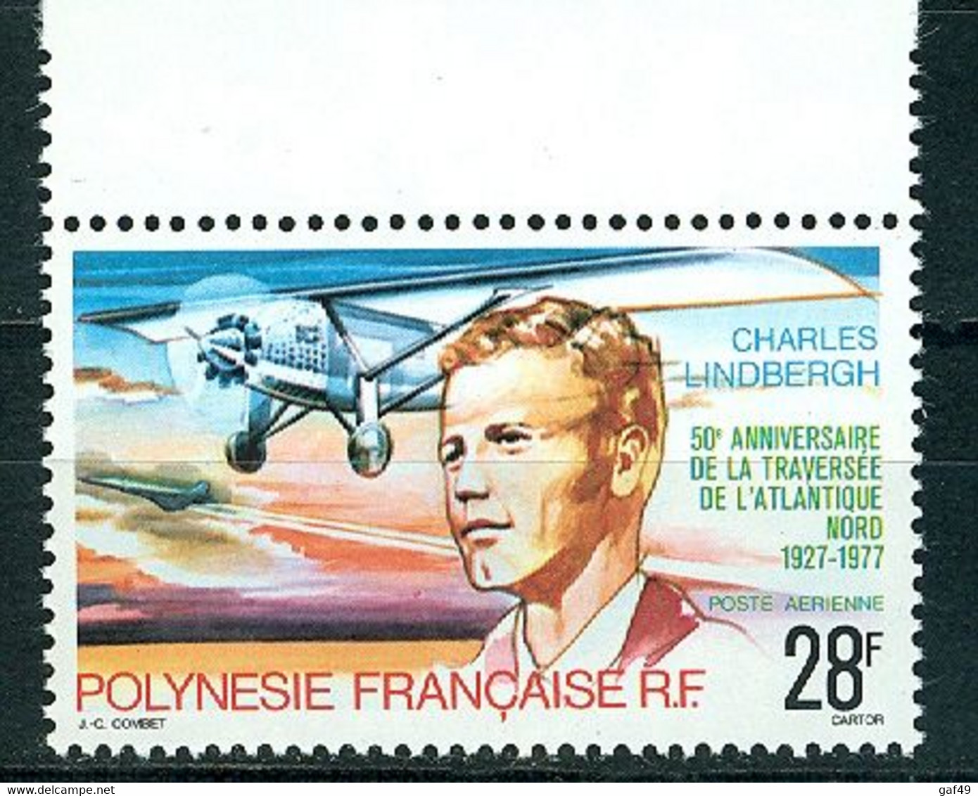 Polynésie N°Y&T PA 125 Charles Lindbergh Neufs Sans Charnière Très Frais - Neufs