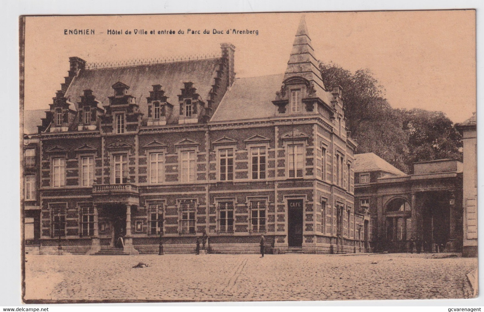 ENGHIEN  HOTEL DE VILLE ET ENTREE DU PARC DU DUC D'ARENBERG - Enghien - Edingen