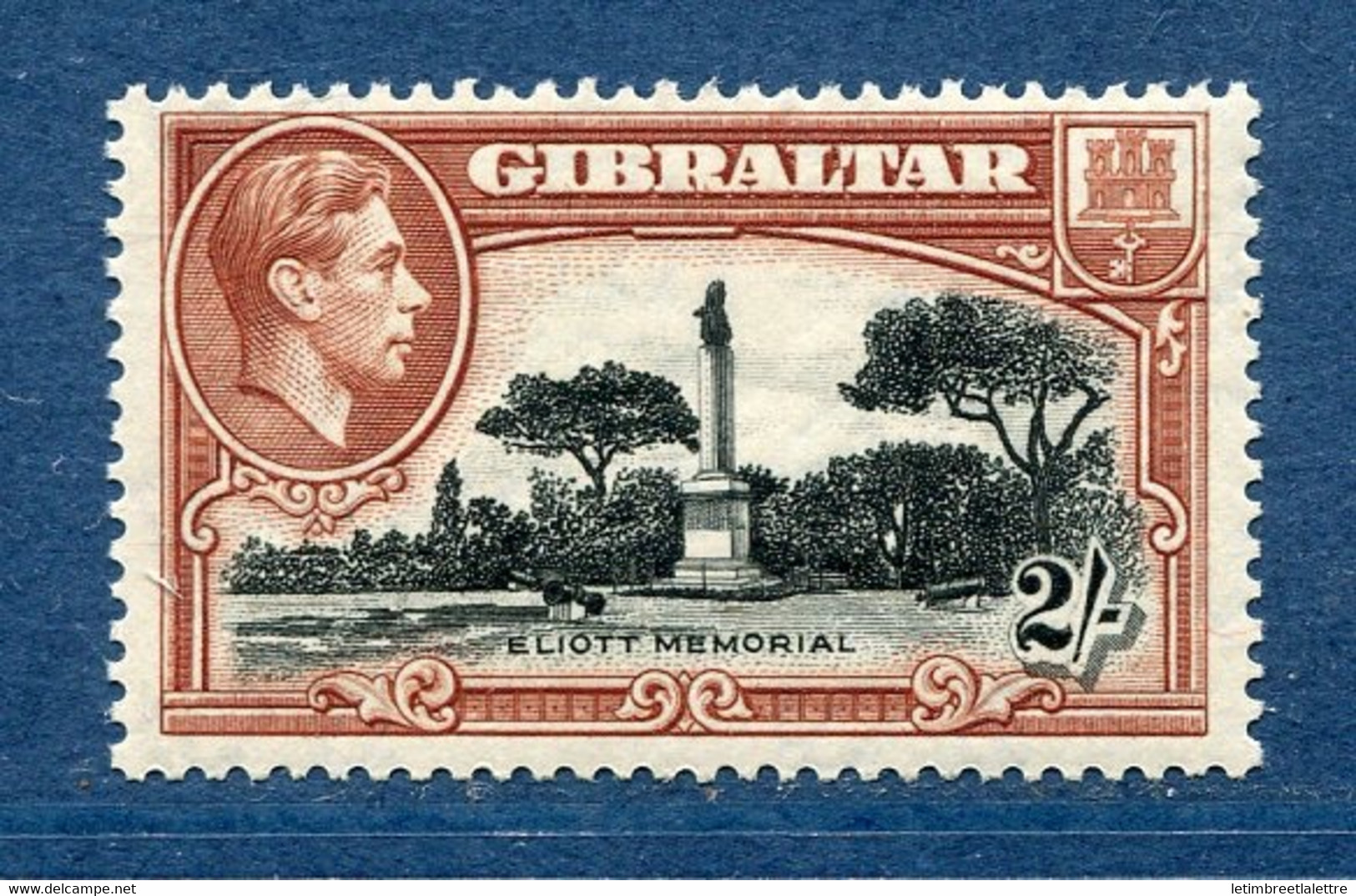 ⭐ Gibraltar - YT N° 111 AA * - Neuf Avec Charnière - Dentelé 13 1/2 - 1938 / 1947 ⭐ - Gibraltar