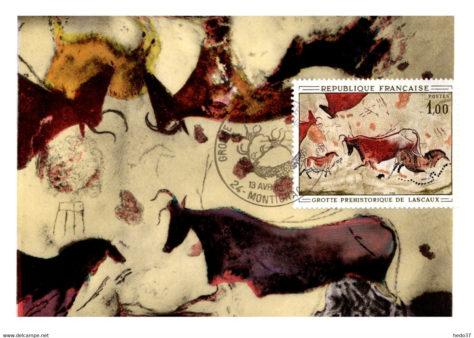 Thème Préhistoire - Grotte De Lascaux - France Carte Maximum - TB - Préhistoire