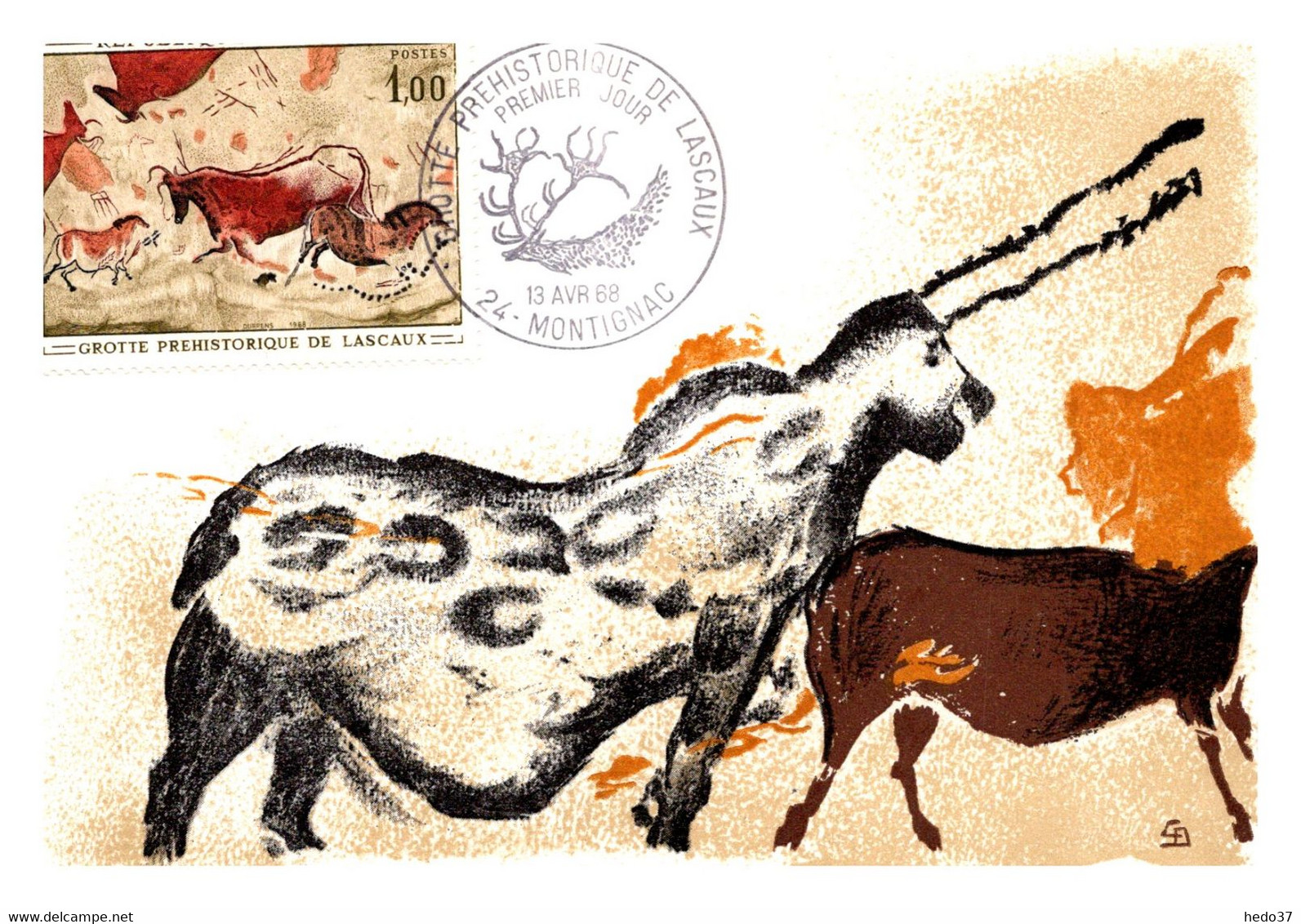 Thème Préhistoire - Grotte De Lascaux - France Carte Maximum - TB - Prehistory