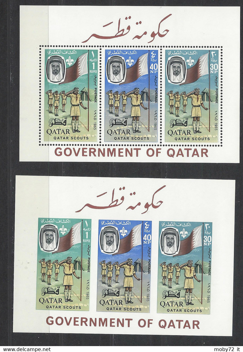 Qatar - 1965 - Nuovo/new MNH - Scouts - Mi Bl 1A + 1B - Qatar