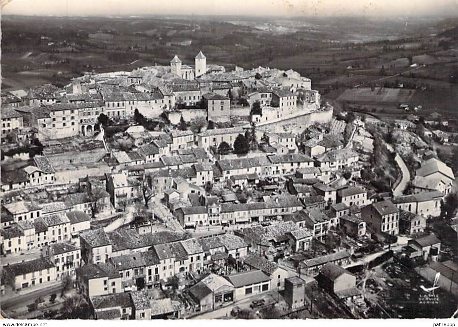 82 - LAUZERTE : Vue Générale - CPSM Village ( 1.470 Habitants) Dentelée Noir Et Blanc GF - Tarn & Garonne - Lauzerte