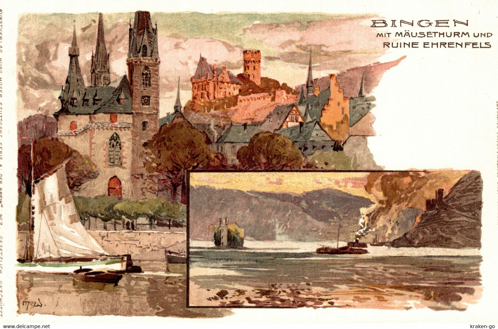 CPA M. WIELANDT - Bingen, Germania, Allemagne - Panorama - NV - W003 - Wielandt, Manuel