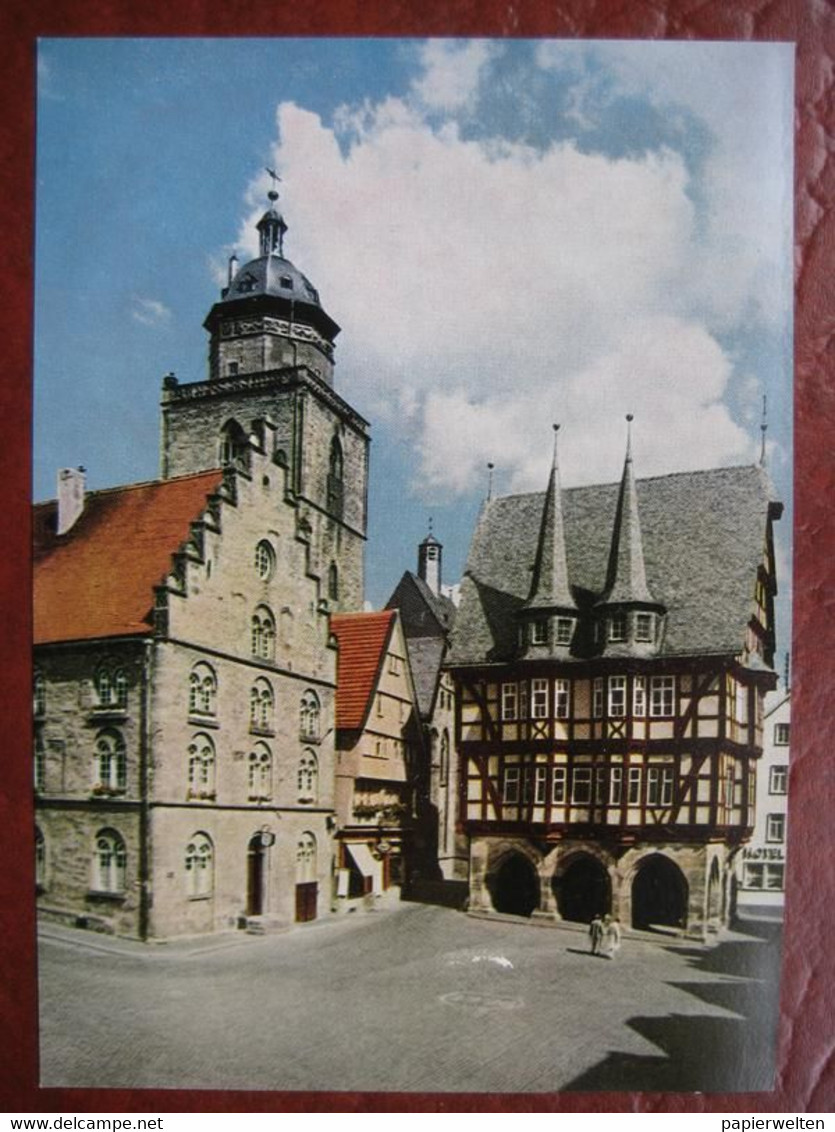Alsfeld (Vogelsbergkreis) - Weinhaus, Walpurgiskirche, Rathaus - Alsfeld