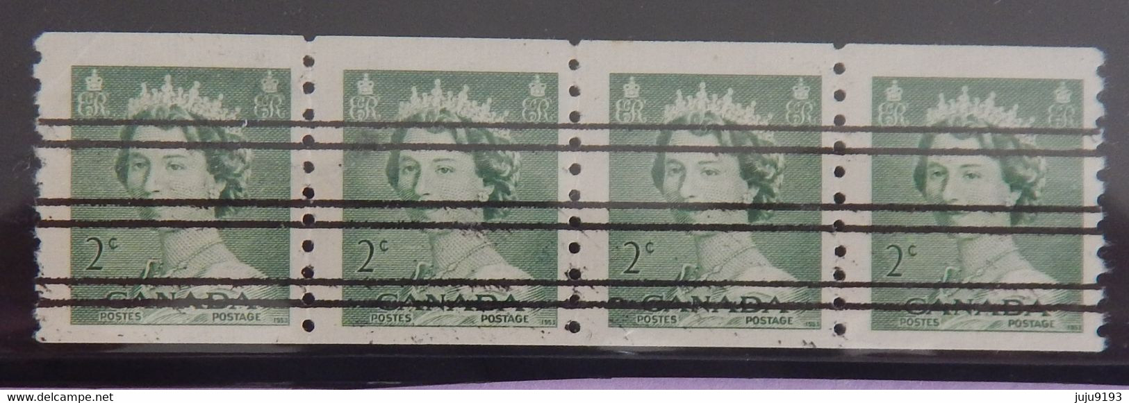 CANADA PREO  BANDE DE 4 X YT 261  NEUF**MNH" ELISABETH II" ANNÉE 1953 - Vorausentwertungen