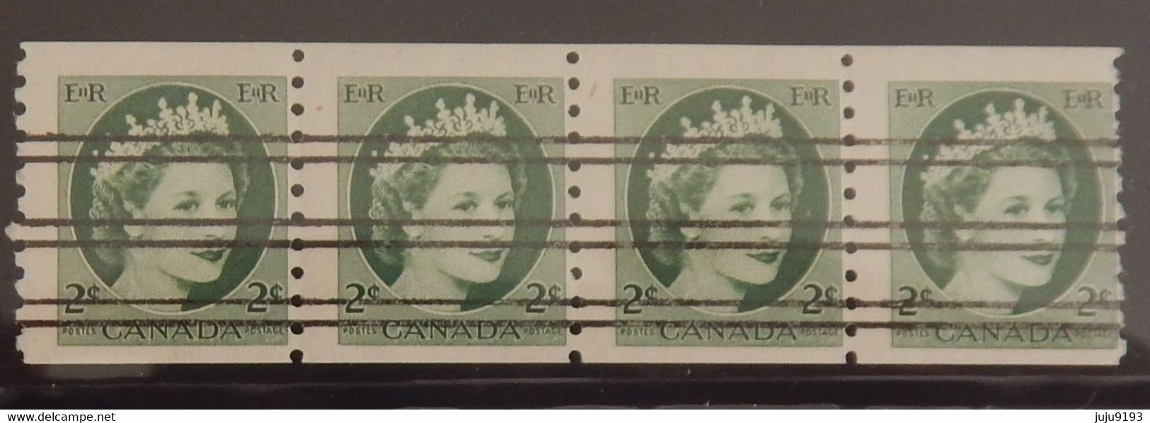 CANADA PREO BANDE DE 3 X YT 268a NEUF**MNH+1 X MH" ELISABETH II" ANNÉE 1954 - Préoblitérés