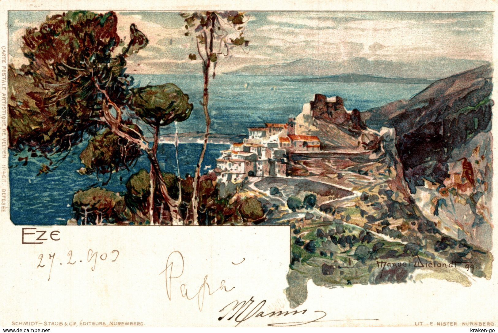 CPA M. WIELANDT - Eze - France, Francia - Panorama - VG - W017 - Wielandt, Manuel