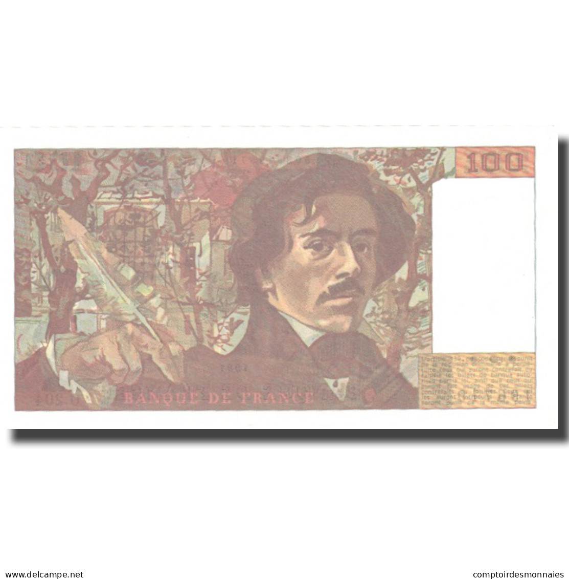 France, 100 Francs, Delacroix, 1991, 1991, NEUF, Fayette:69bis.4b, KM:154f - 100 F 1978-1995 ''Delacroix''