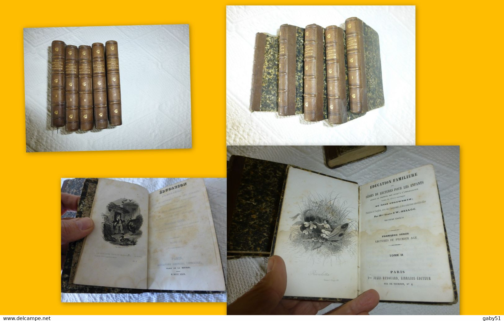 Education Familière, Miss EDGEWORTH, Edit Mesnier 1830, Fines Gravures, Reliure Dos Cuir TB  ; SOL03 - 1801-1900