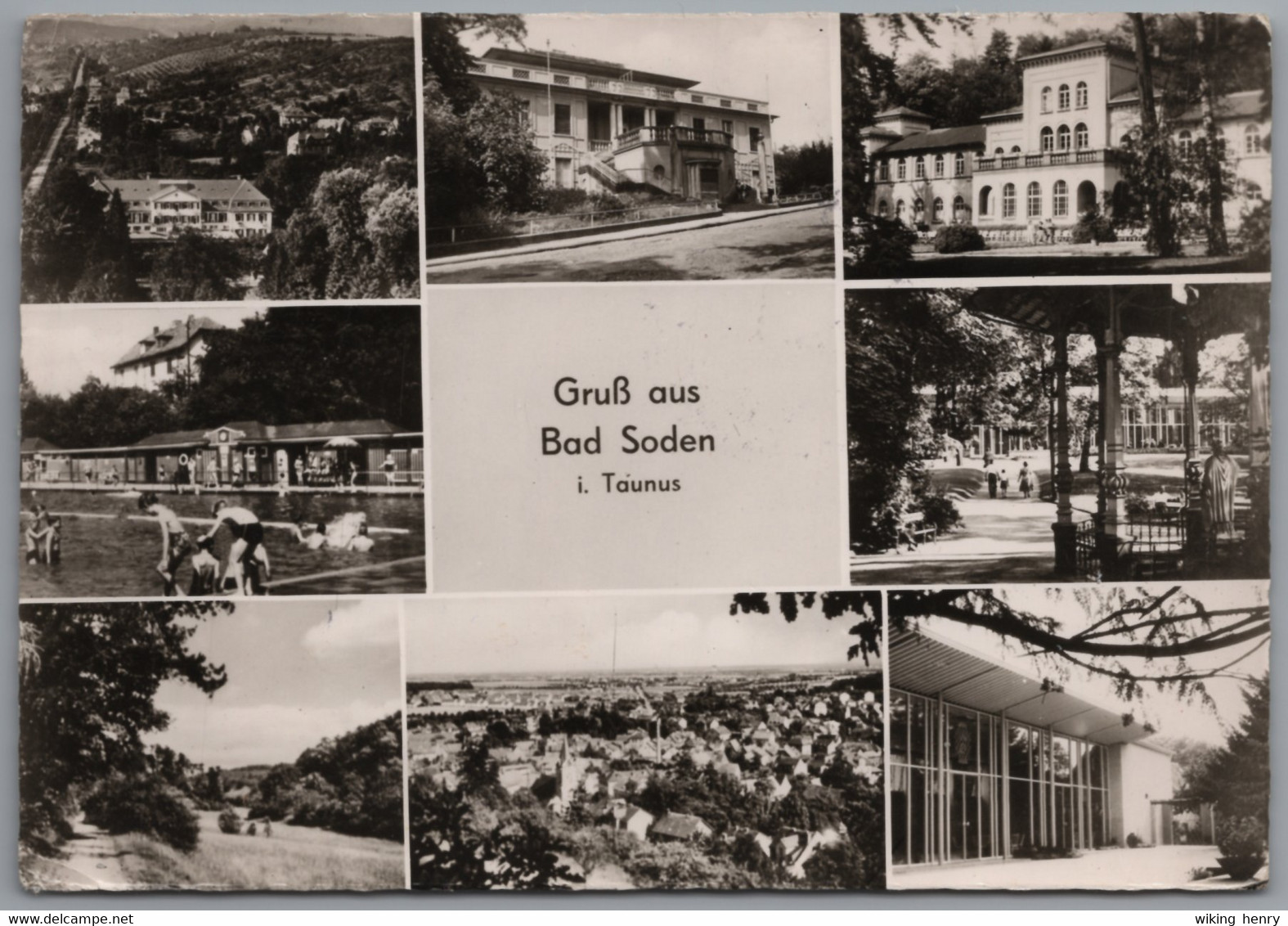 Bad Soden Am Taunus - S/w Mehrbildkarte 17 - Bad Soden