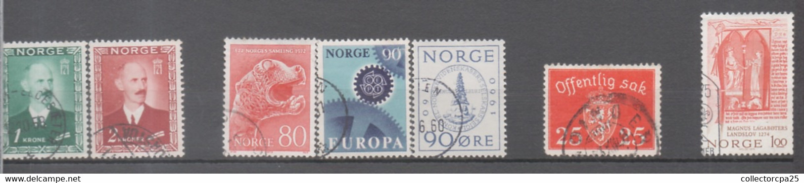 Lot De 22 Timbres De Norvège Toute époque Tous Différents Tous Les Sans Disponibles - Colecciones