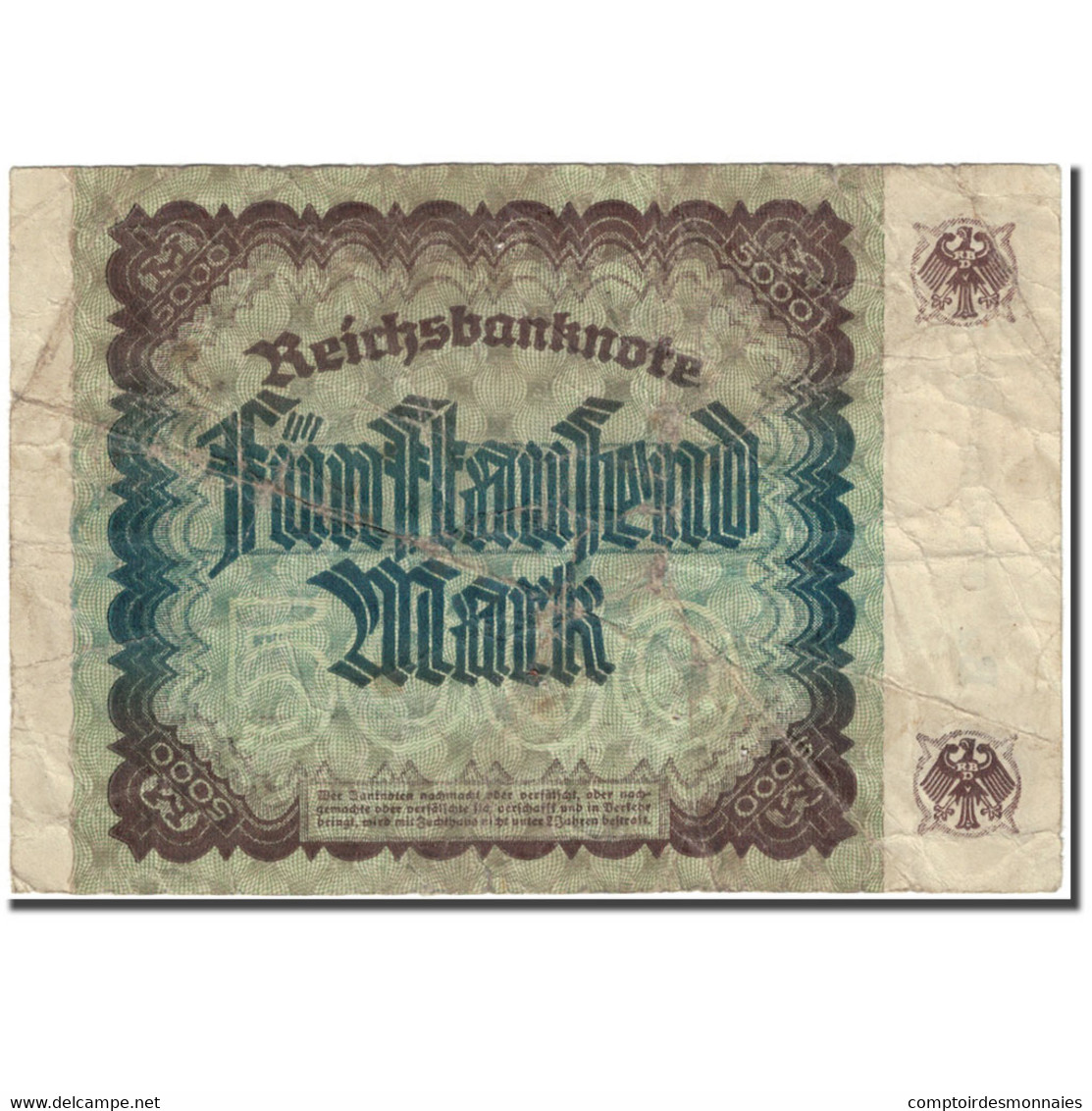 Billet, Allemagne, 5000 Mark, 1922, 1922-12-02, KM:81b, TB - 5000 Mark