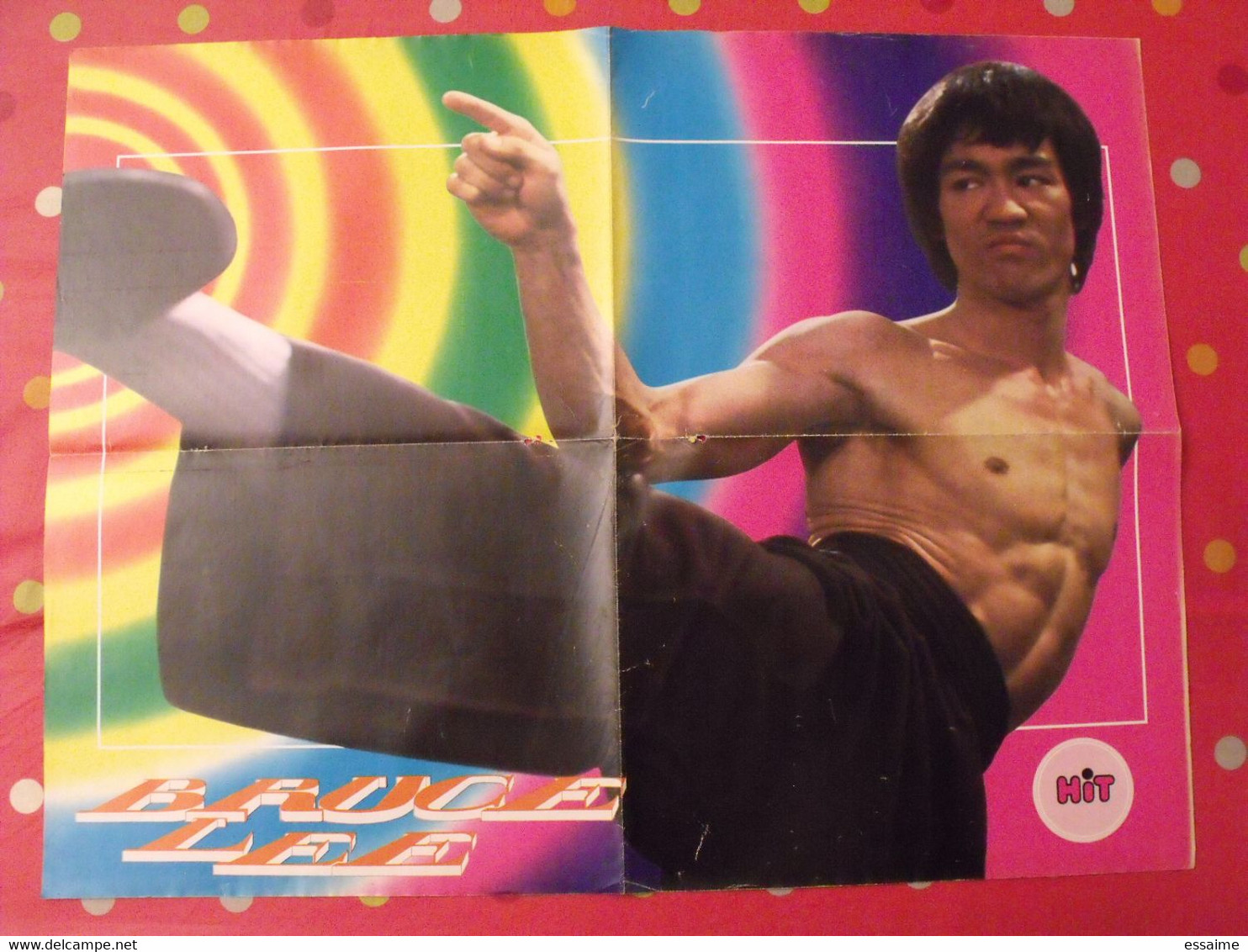 Poster Bruce Lee Et Alain Delon Zorro.  Vers 1976.hit - Plakate & Poster