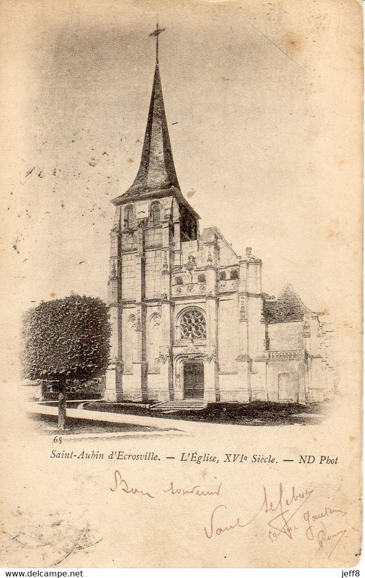 SAINT-AUBIN-d'ECROSVILLE - L'Eglise - Saint-Aubin-d'Ecrosville
