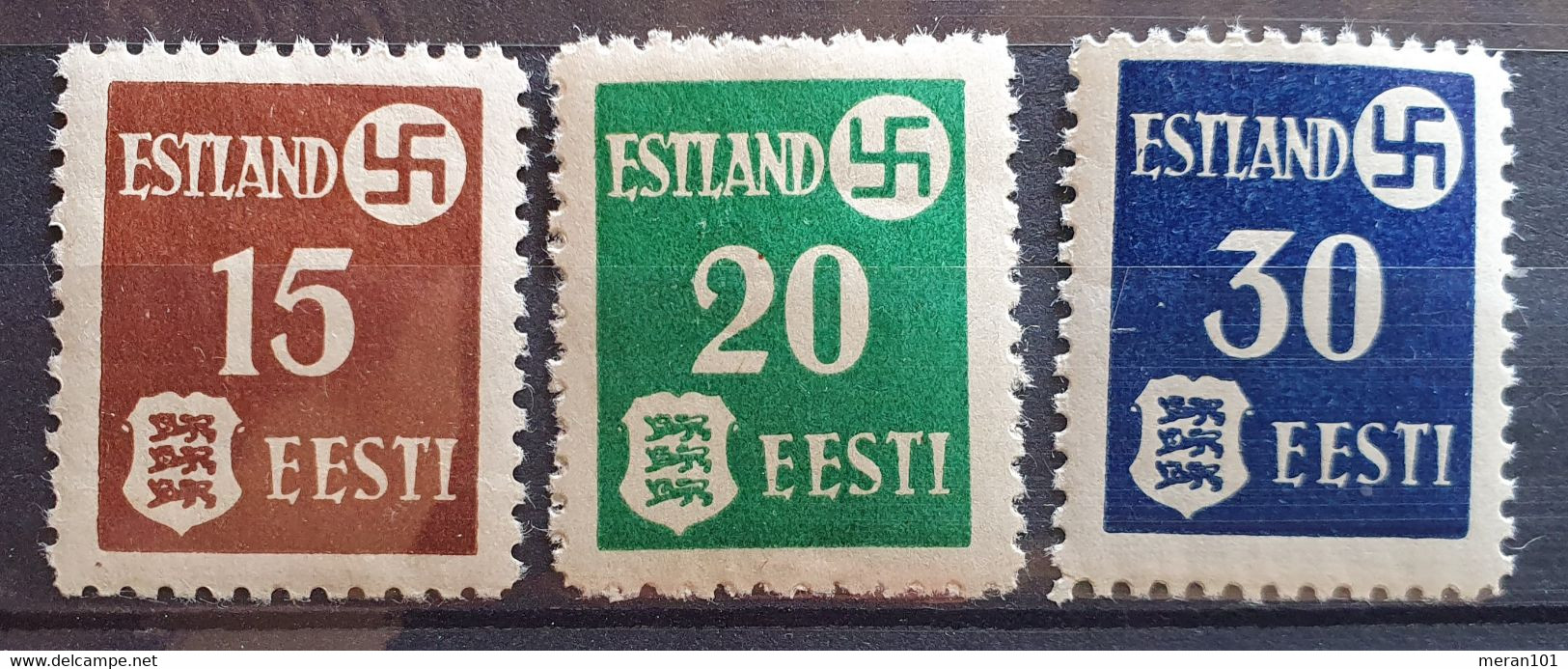 Besetzung ESTLAND 1941, Mi 1-3 MNH Postfrisch - Occupation 1938-45